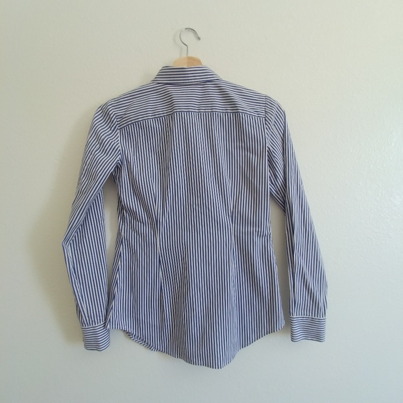 Theory🌺Leland stretch cotton striped shirt - Picture 3 of 5